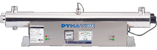 DYNAVIVE - Stérilisateur UV 80 Watts (24GPM) avec Capteur SENSOR - Horizontal sur socle